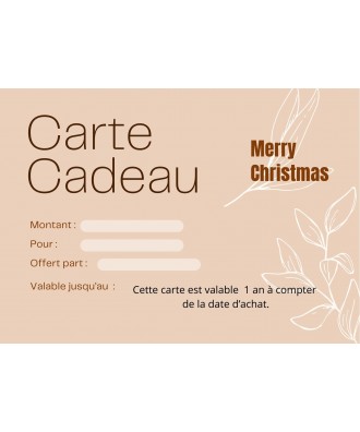 CARTE CADEAU MERRY CHRISTMAS